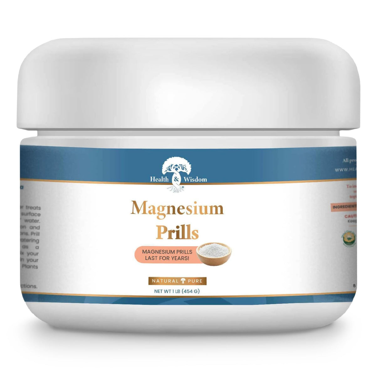 Magnesium Prills beads in heavy-duty laundry pouch