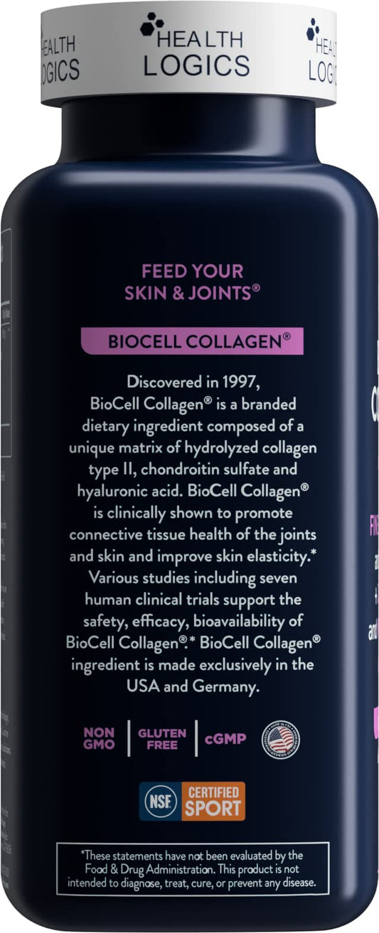 Close-up of BioCell Collagen bottle label