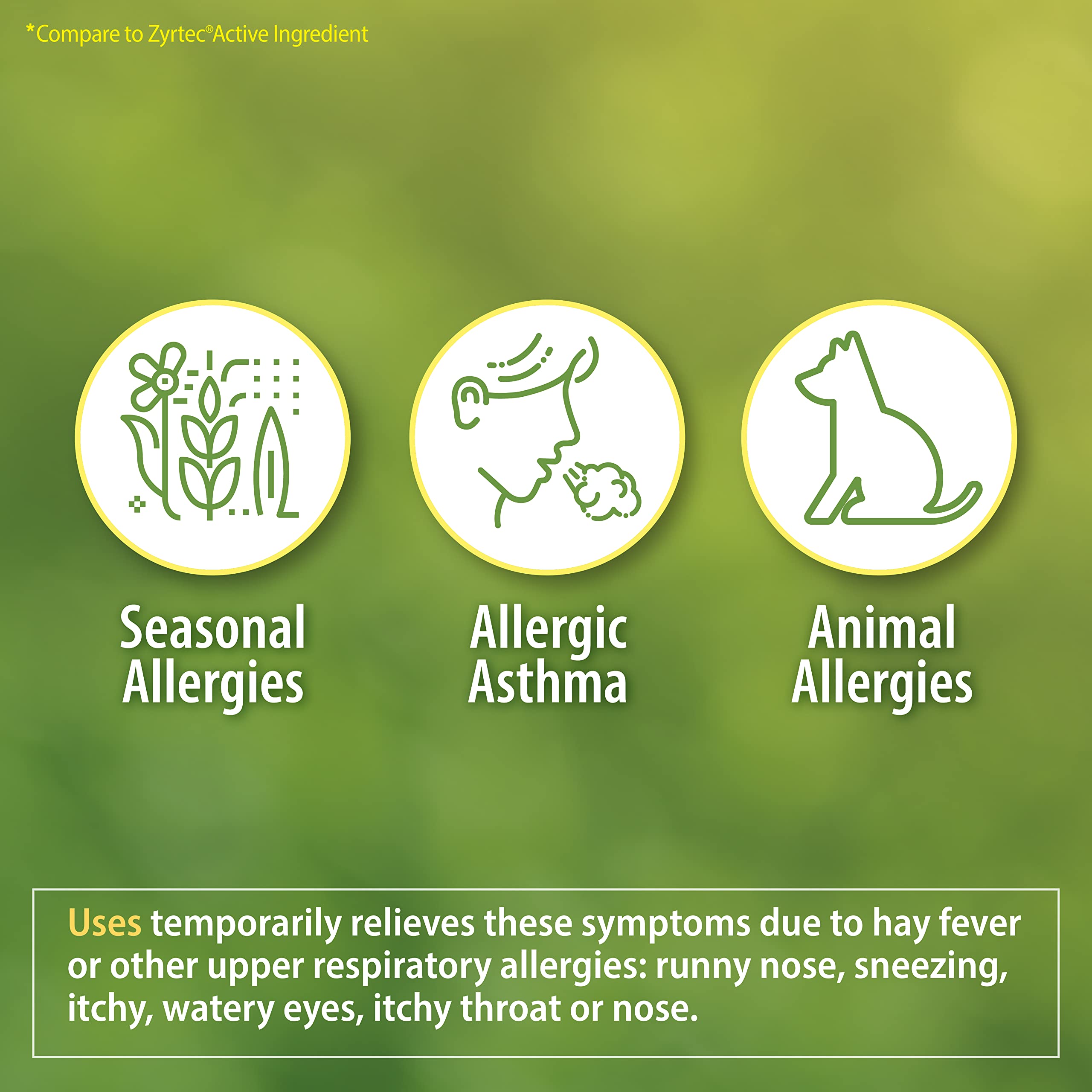 HealthA2Z Allergy Relief packaging on shelf conveying user-friendly directions