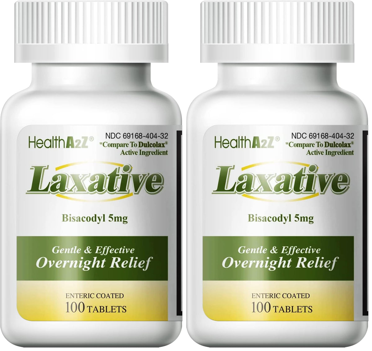 HealthA2Z laxative bottle on nightstand for overnight relief