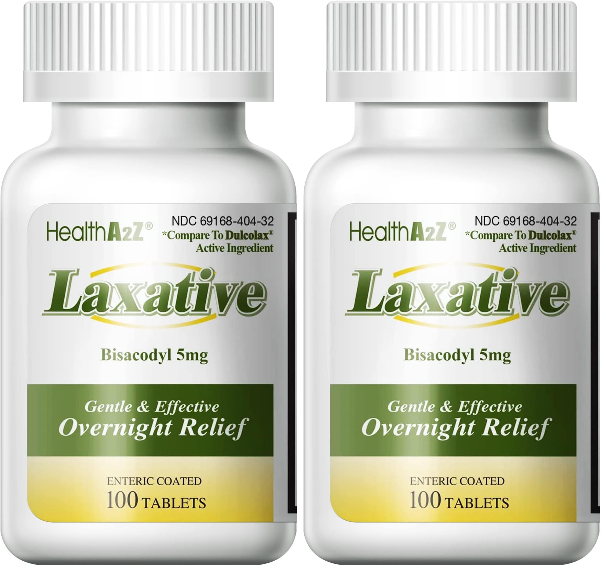 HealthA2Z laxative bottle on nightstand for overnight relief