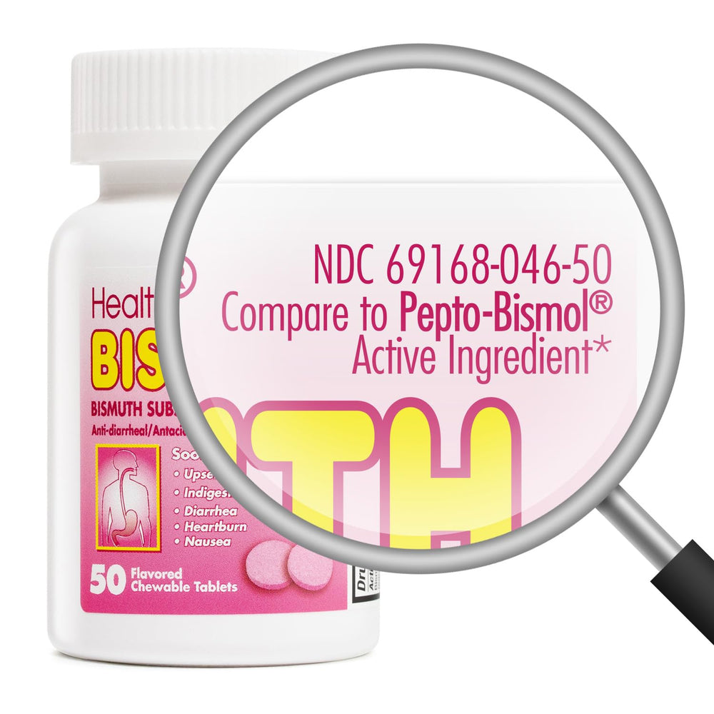 HealthA2Z bismuth tablets inside blister pack ensuring freshness