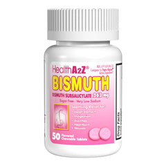HealthA2Z bismuth tablets pack for portable digestive relief on the go