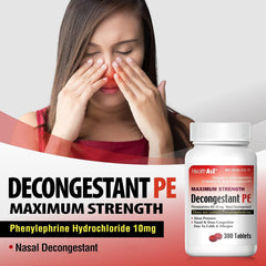HealthA2Z Decongestant PE dosage chart provides simple use guidance
