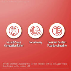 HealthA2Z Decongestant PE tablets closeup shows precise dosing for sinus support.