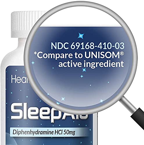 HealthA2Z Diphenhydramine HCl 50mg label shows dosage