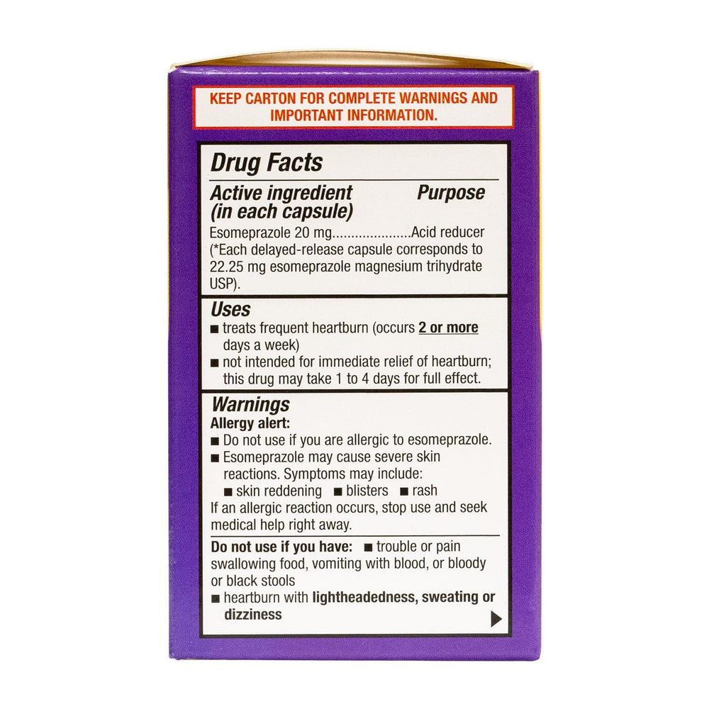 HealthA2Z Esomeprazole affordable OTC option suggests cost-effective heartburn management