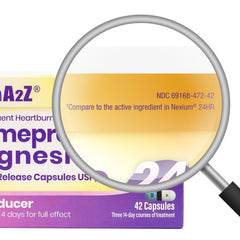 HealthA2Z Esomeprazole daily-use pill demonstrates simple routine for ongoing comfort