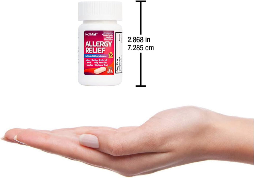 HealthA2Z Fexofenadine 60mg bottle on shelf promotes reliable daily relief