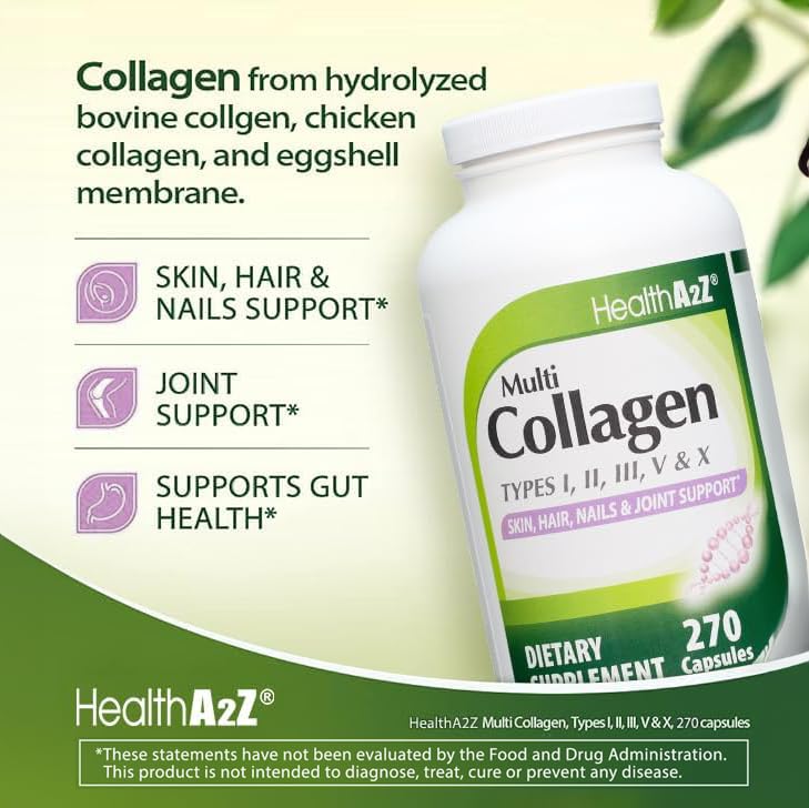 Close-up of HealthA2Z Multi Collagen capsules