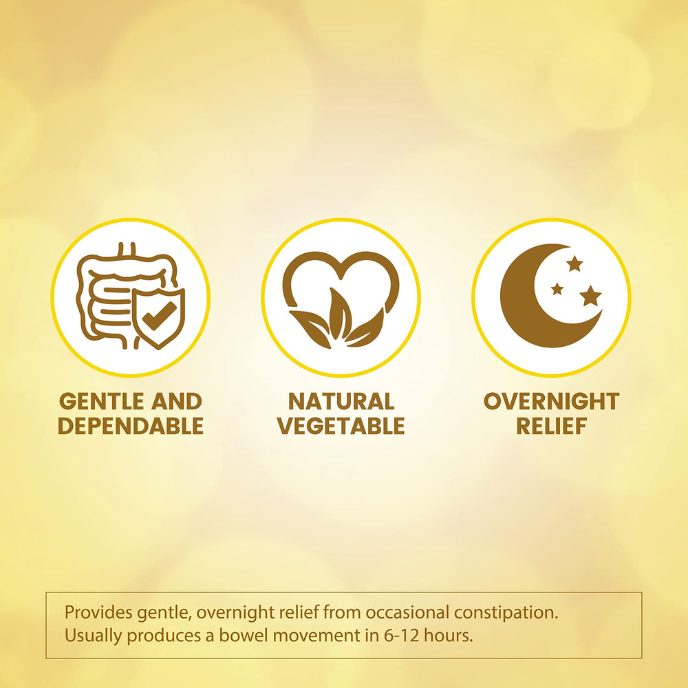 HealthA2Z Senna Laxative in use scene suggesting nighttime relief potential