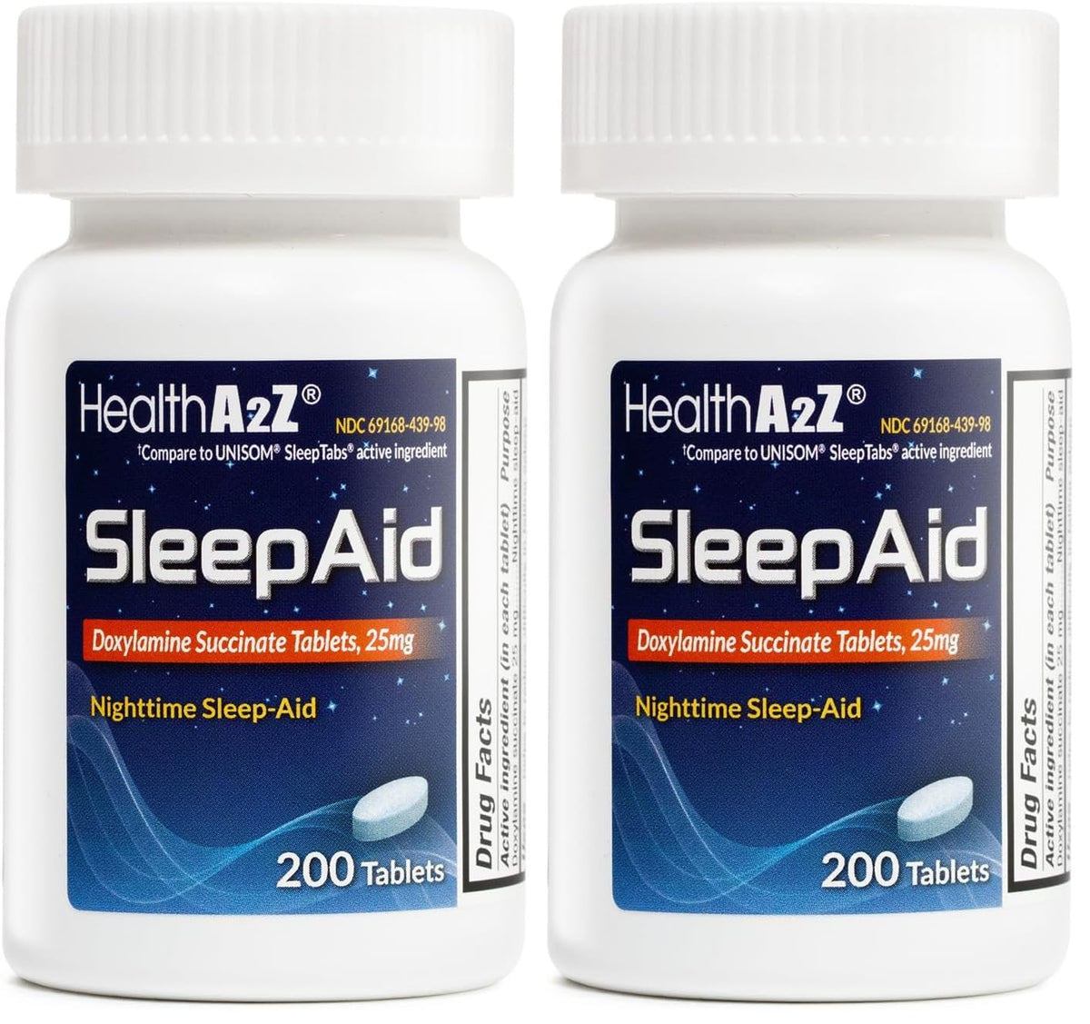 HealthA2Z Sleep Aid bottle front view for a calming nightly routine.