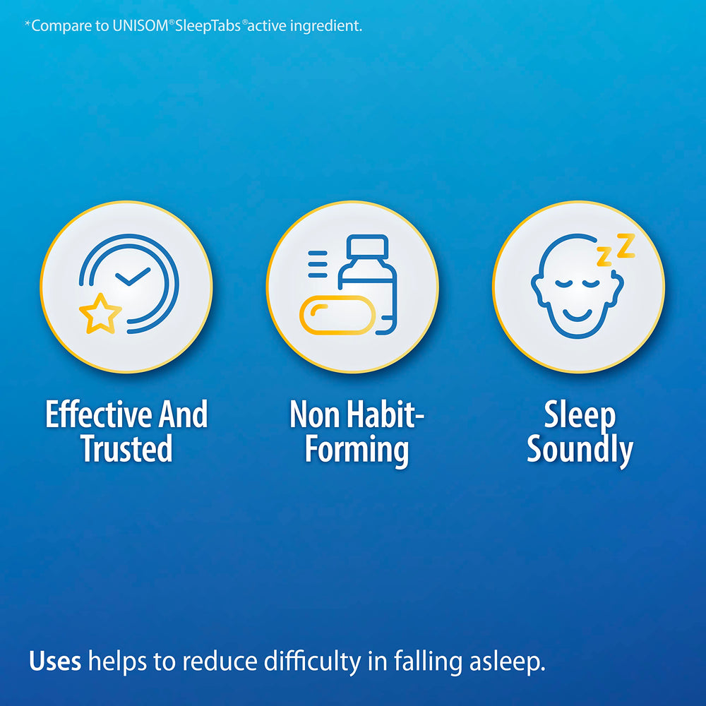 HealthA2Z Sleep Aid on nightstand conveys a discreet OTC sleep option.