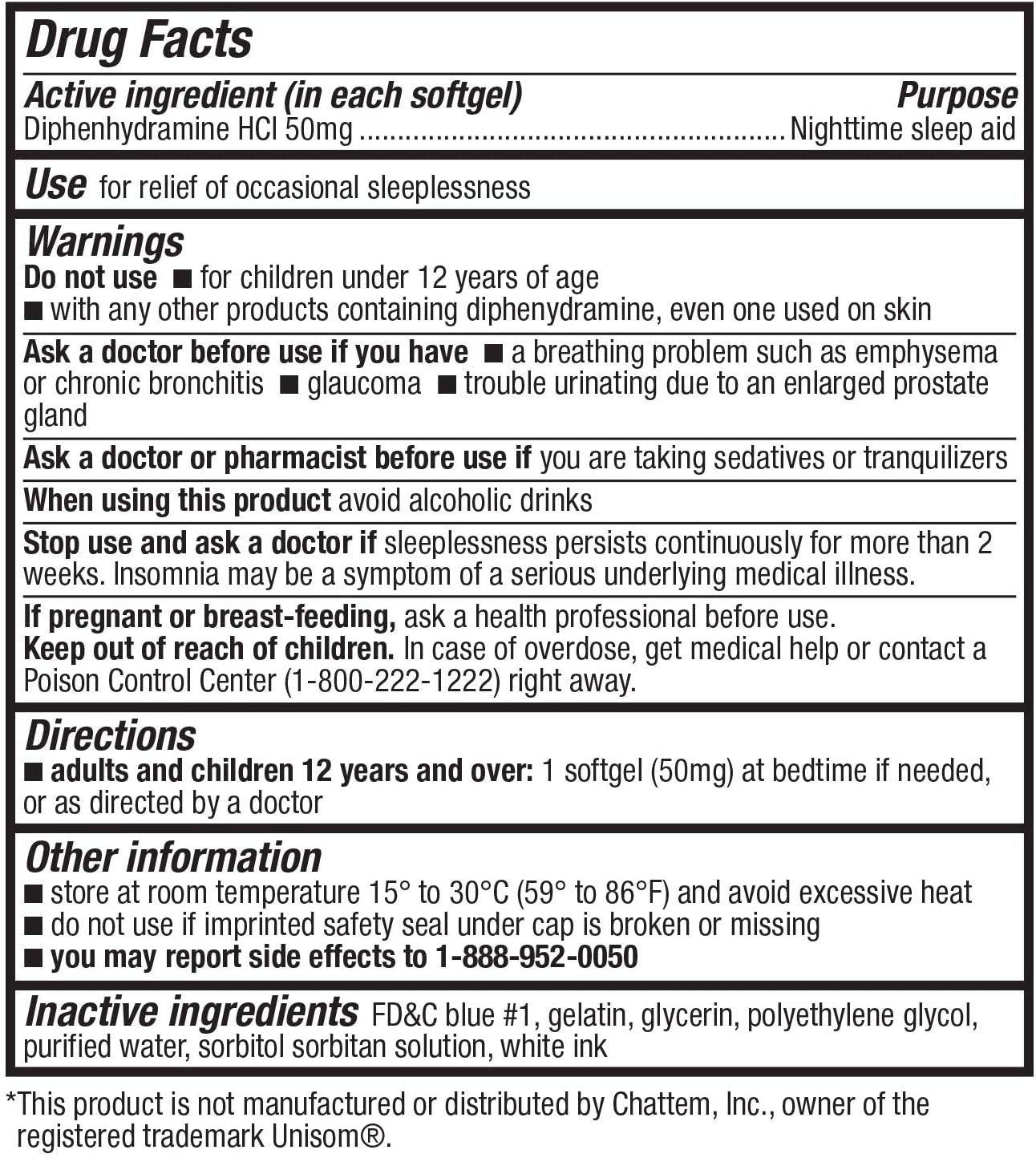 HealthA2Z Sleep Aid packaging back with usage notes