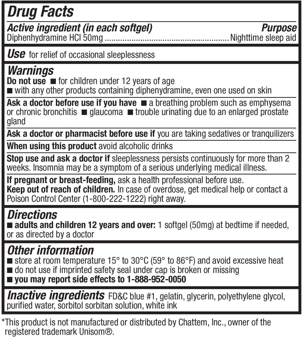 HealthA2Z Sleep Aid packaging back with usage notes