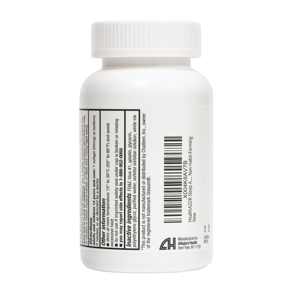 HealthA2Z Sleep Aid softgels in hand for quick bedtime intake