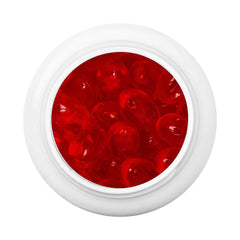 HealthA2Z Stool Softener capsules closeup shows smooth red capsules for easy intake.