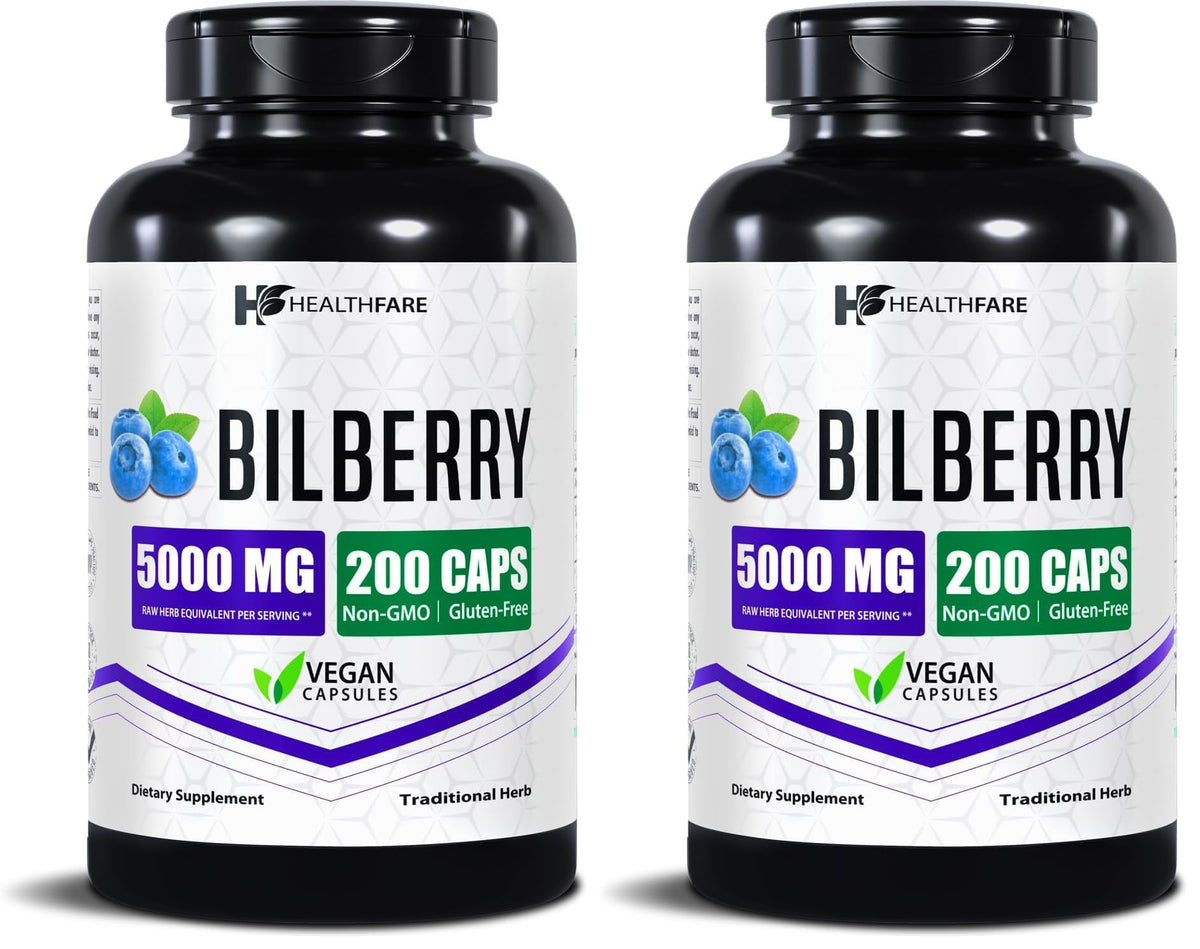 Pack of 2 HealthFare Bilberry Eyes Supplement – front view