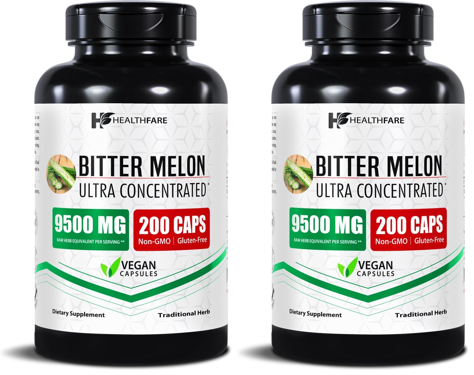 Healthfare Bitter Melon Extract 9500mg bottle front view