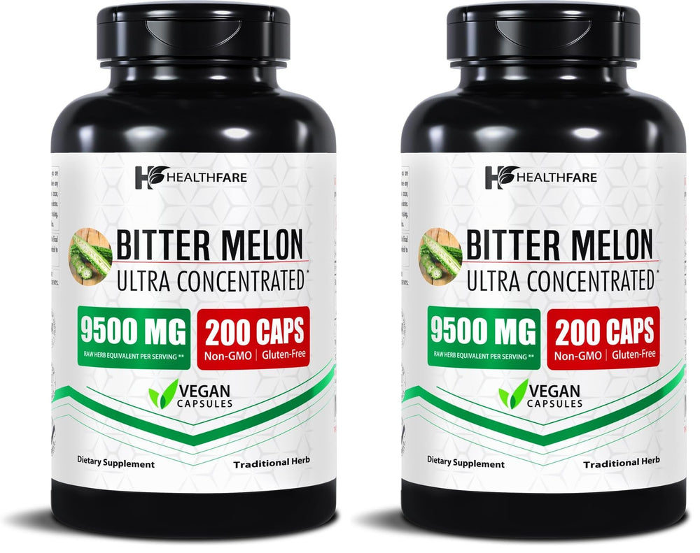 Healthfare Bitter Melon Extract 9500mg bottle front view