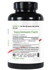 Close-up of Healthfare Butcher’s Broom Capsules bottle label