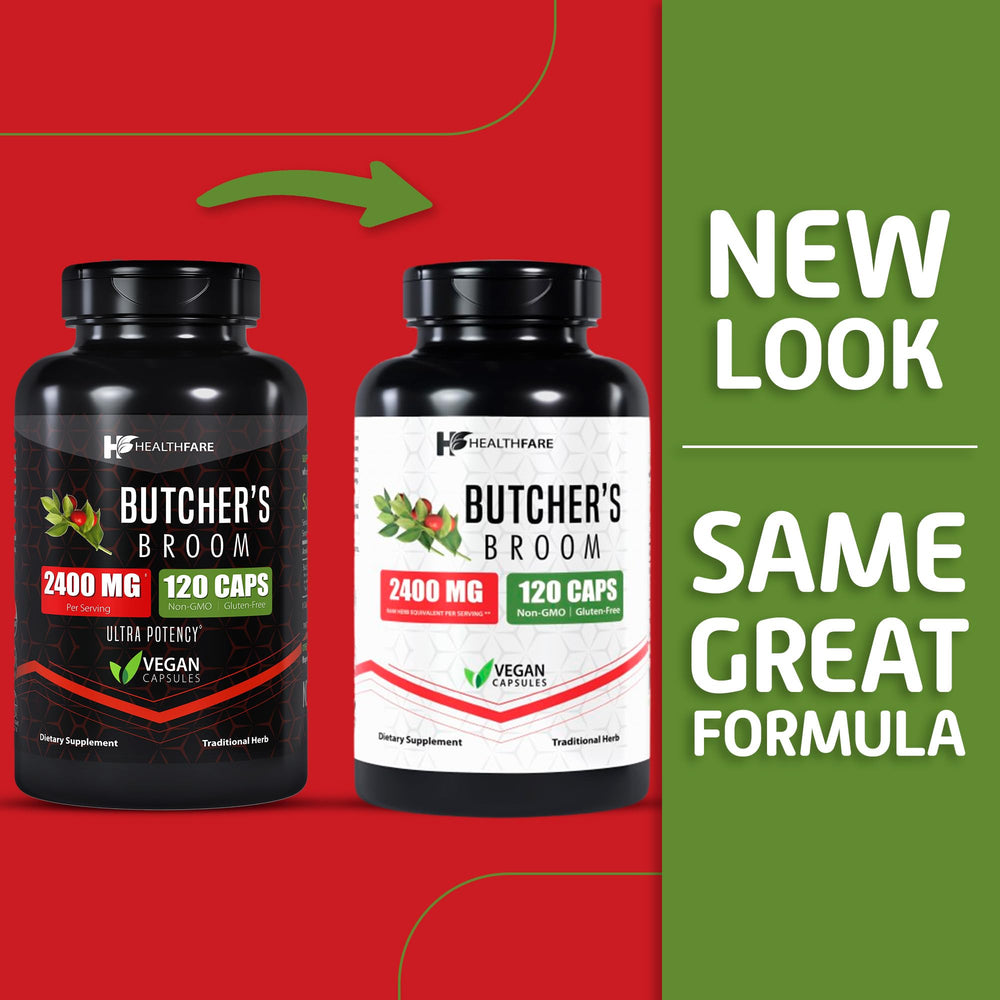 Herbal supplement packaging highlighting gluten-free and non-GMO