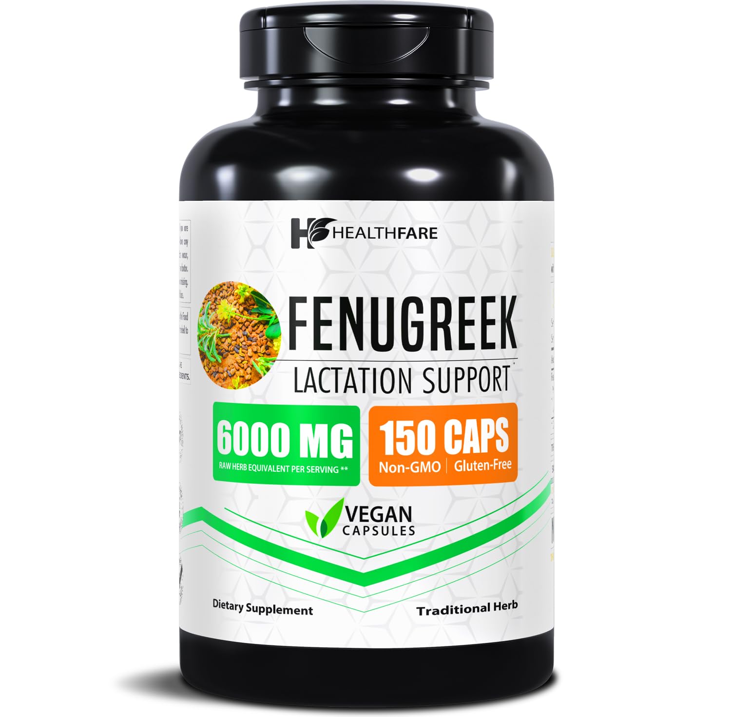 Healthfare Fenugreek Seed Extract 6000mg bottle front label