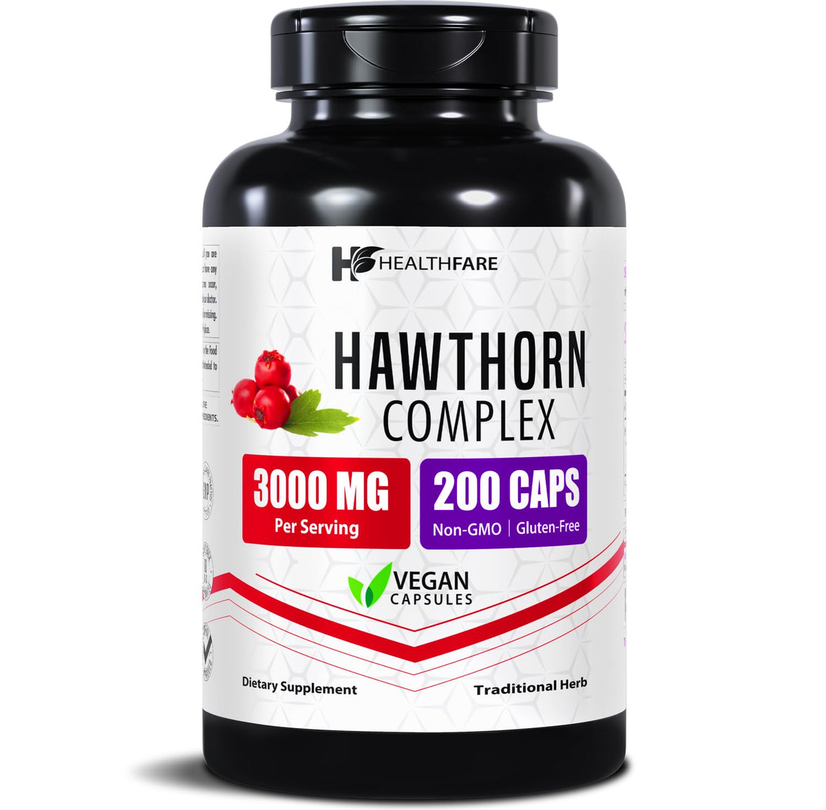 HealthFare Hawthorn Berry 3000mg bottle – front view