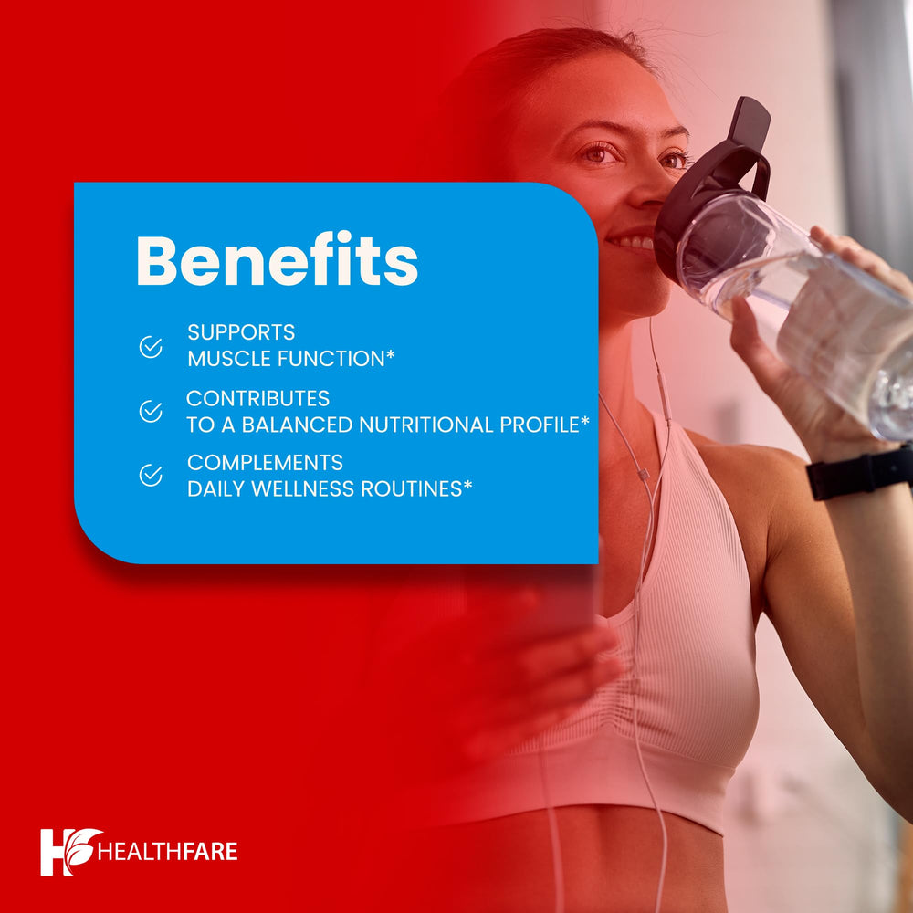 HealthFare L Glutamine packaging with Made in USA claim