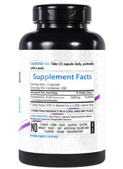 Close-up of pantothenic acid 500mg capsules