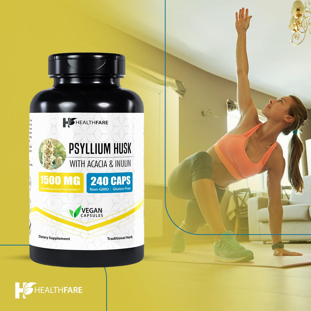 Vegan capsules for Healthfare Psyllium Husk Capsules
