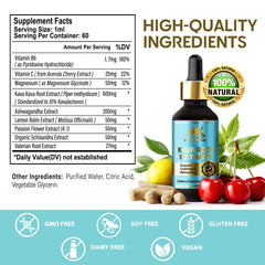 Kava Kava Drops bottle with 2.0 Fl Oz label