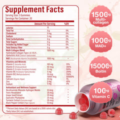 Packaging showing NAD 1000mg content and collagen ingredients