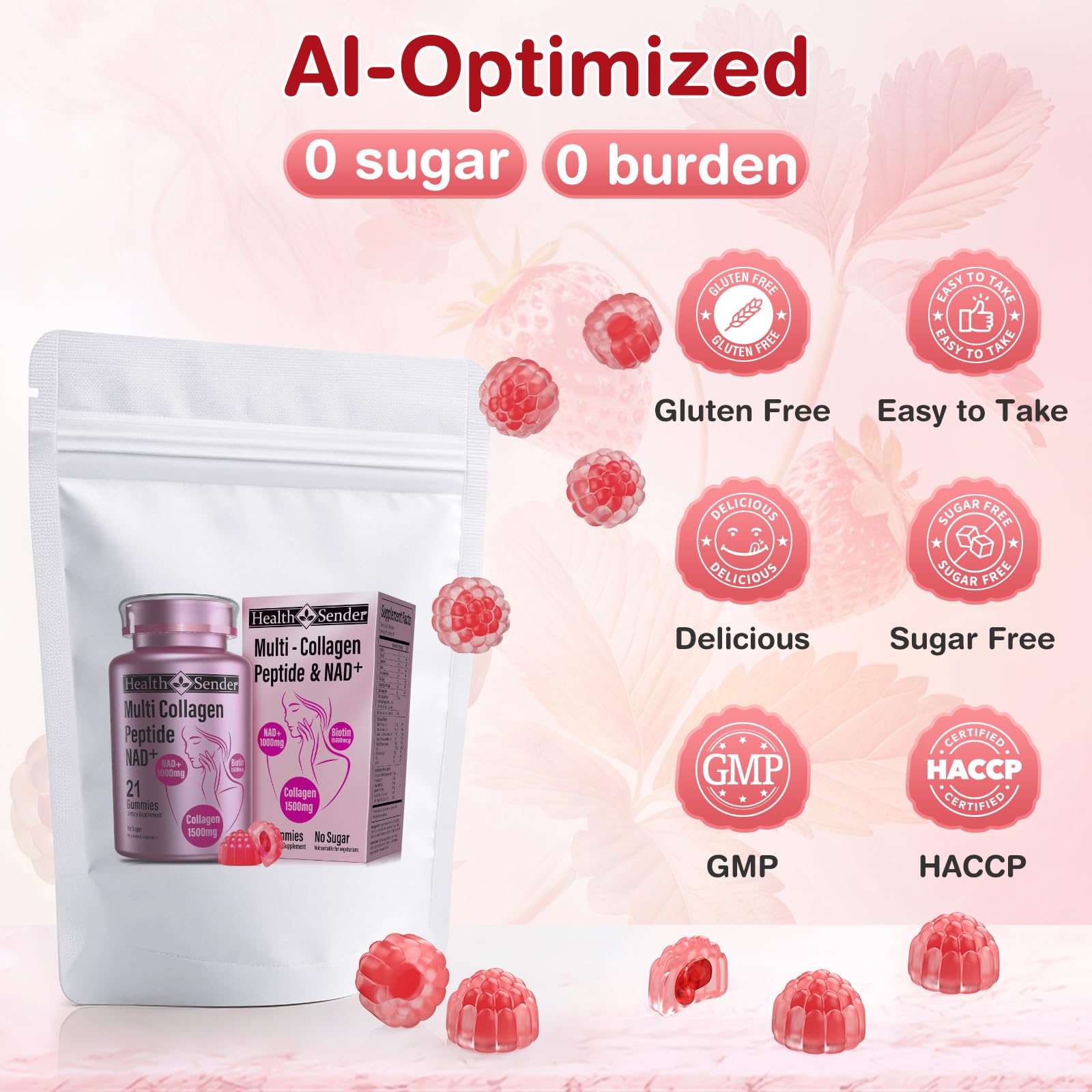 Daily use of HealthSender Collagen Gummies for energy and beauty