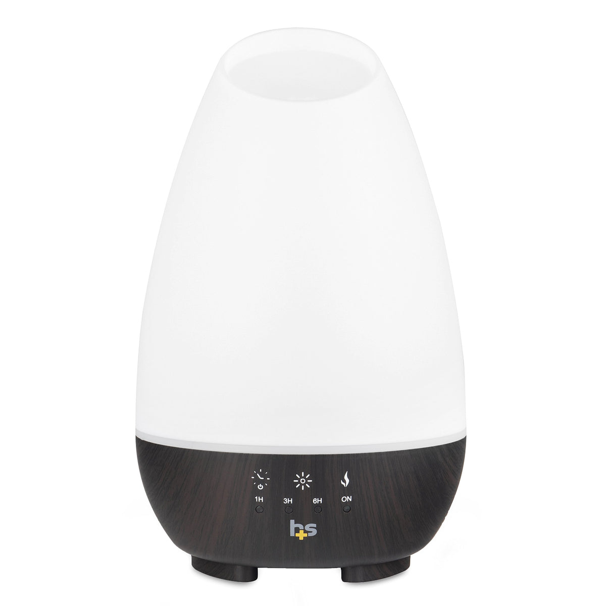 HealthSmart 500ML essential oil diffuser with white body and wood grain base