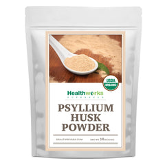 Healthworks Organic Psyllium Husk Powder 16 oz raw India sourced