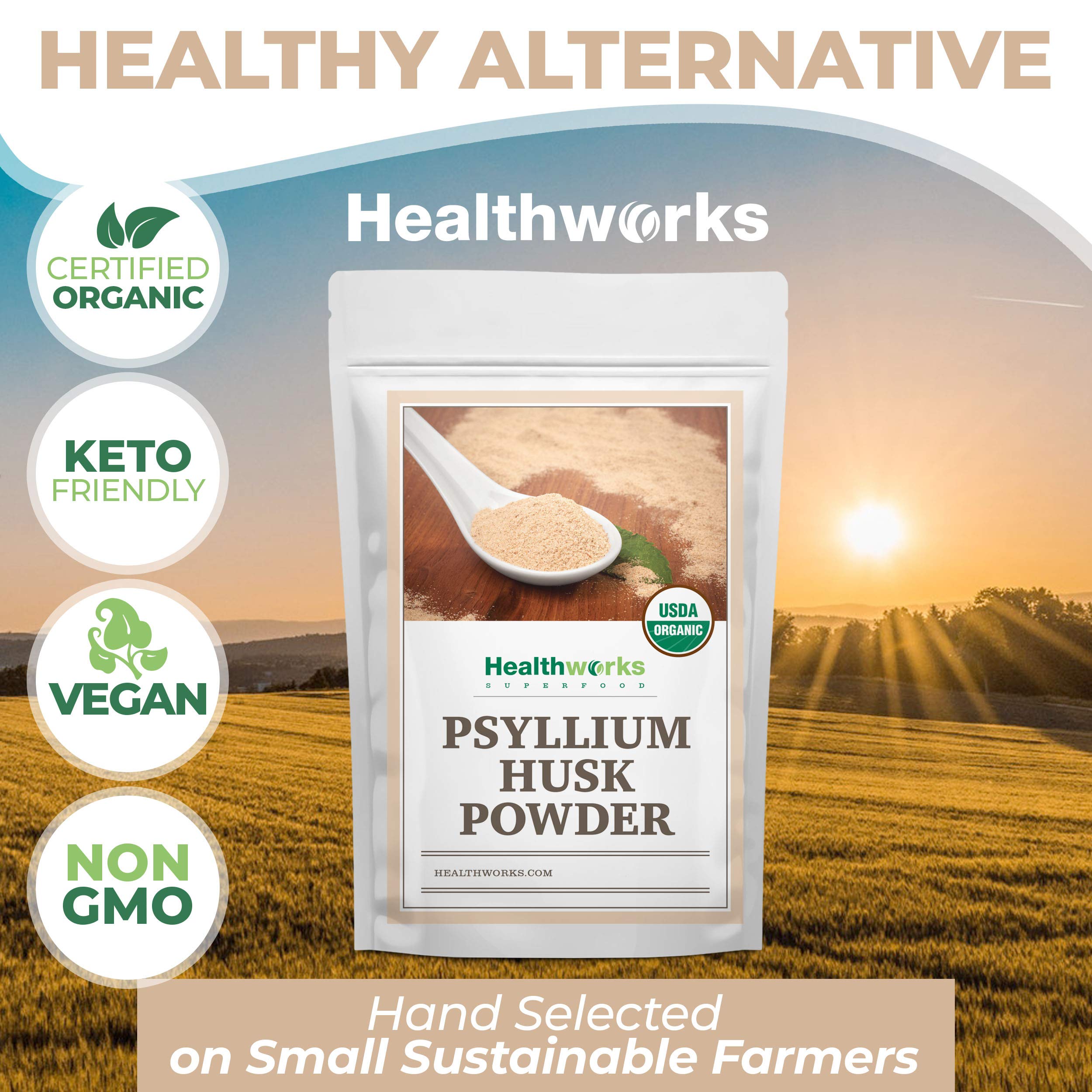 Psyllium husk hand selected from sustainable Indian farmers
