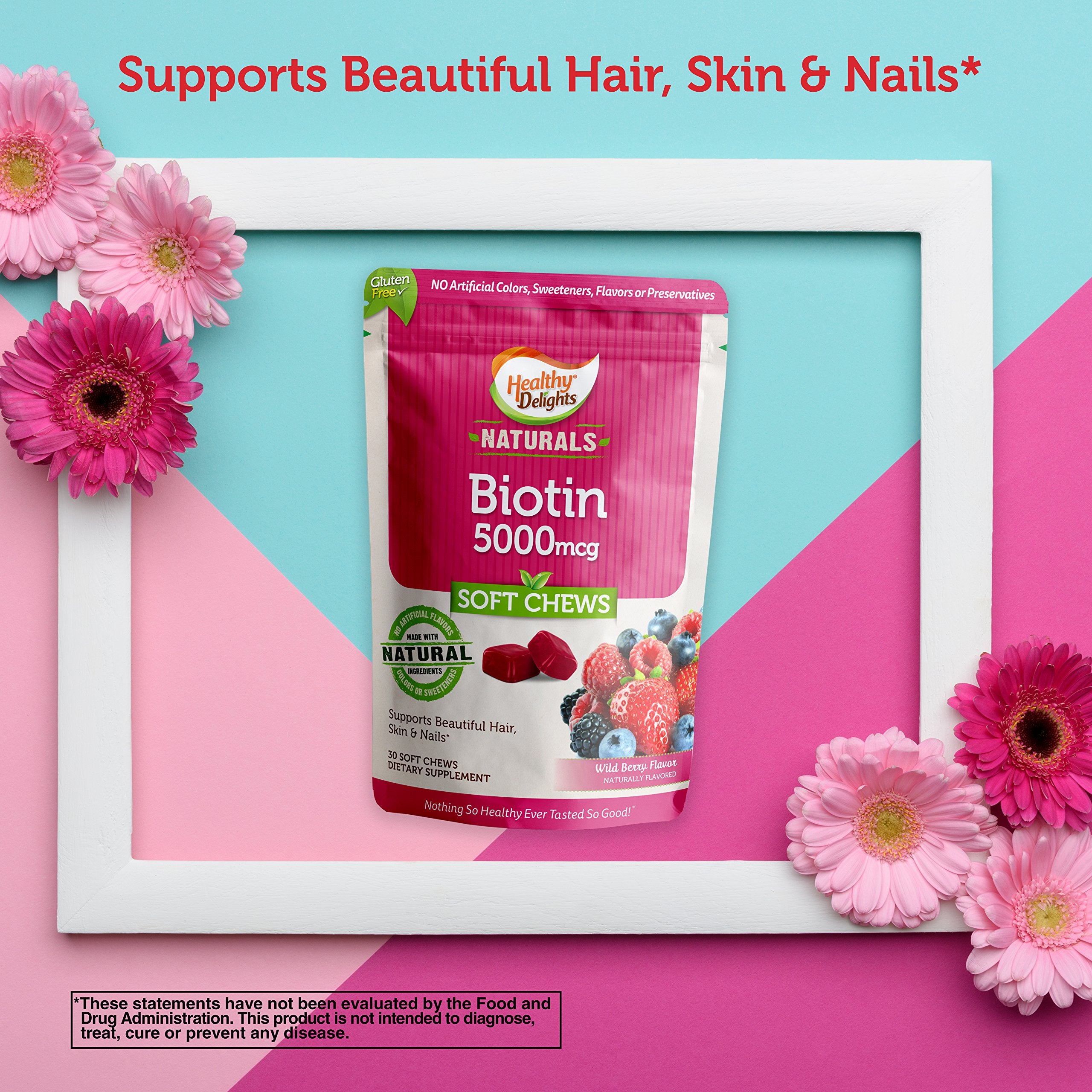 On-the-go bottle with Biotin Soft Chews