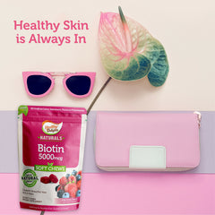 Product box and bottle of Biotin Soft Chews