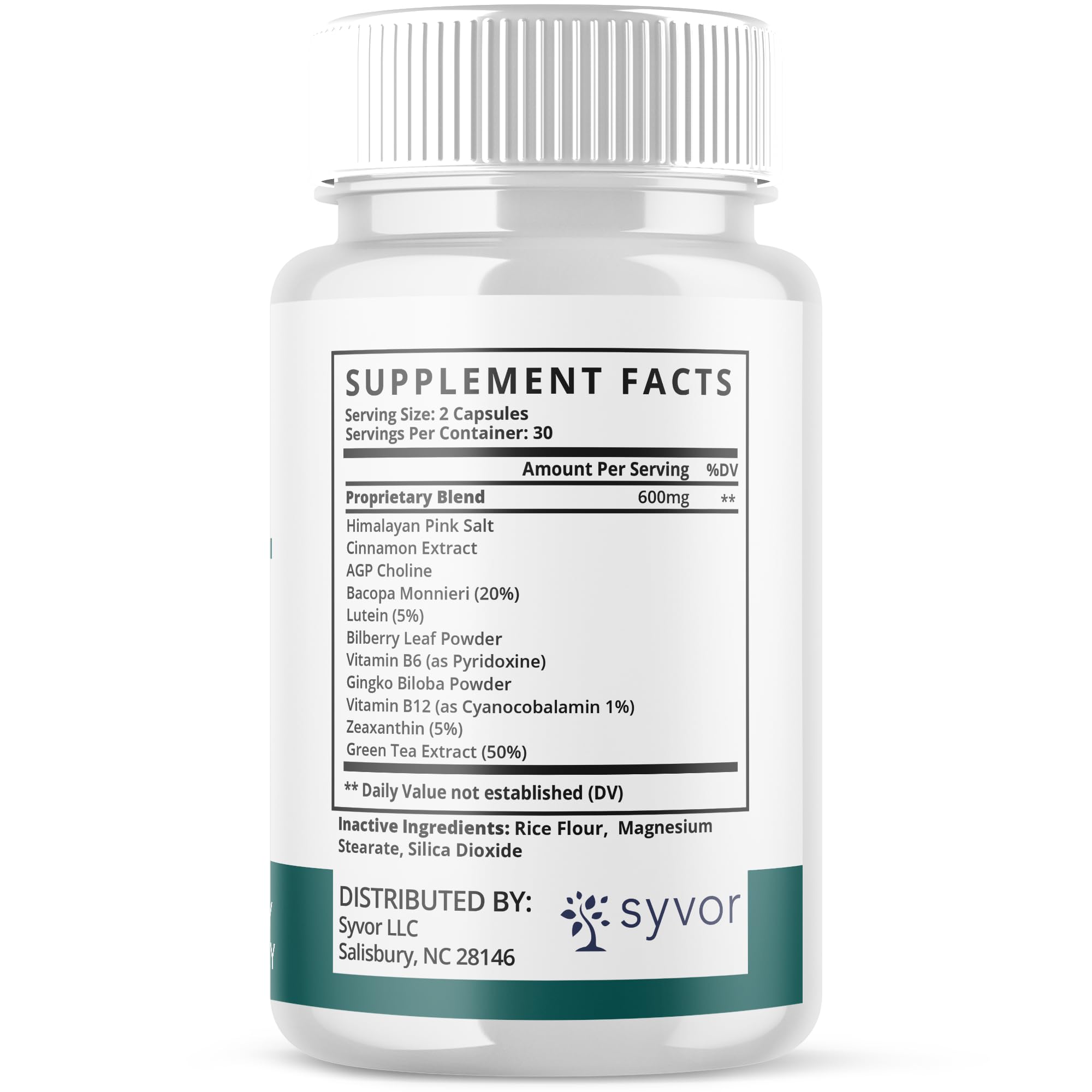 Studio shot of Healthy Flow Blood Support Capsules on a white background