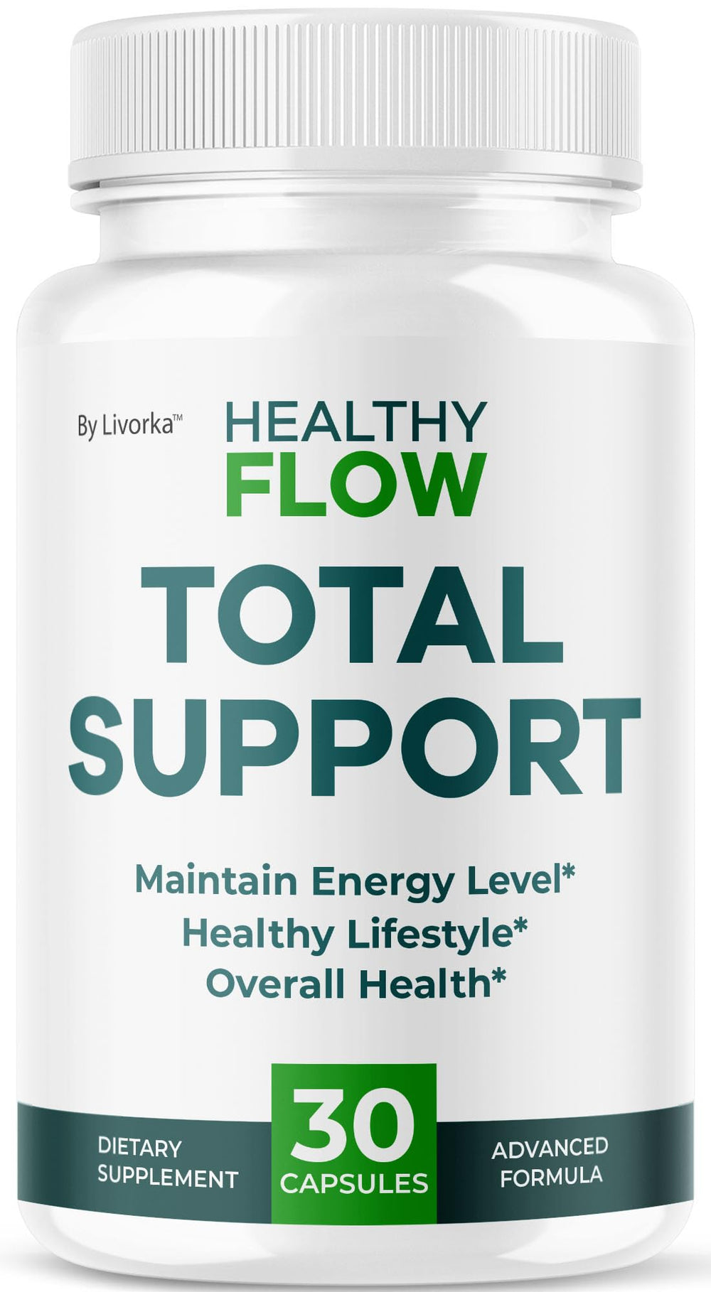 Healthy Flow Capsules bottle – front view