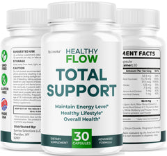 Close-up of Healthy Flow 695 mg capsules