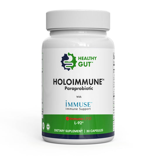 Healthy Gut HoloImmune bottle with Immuse Paraprobiotic