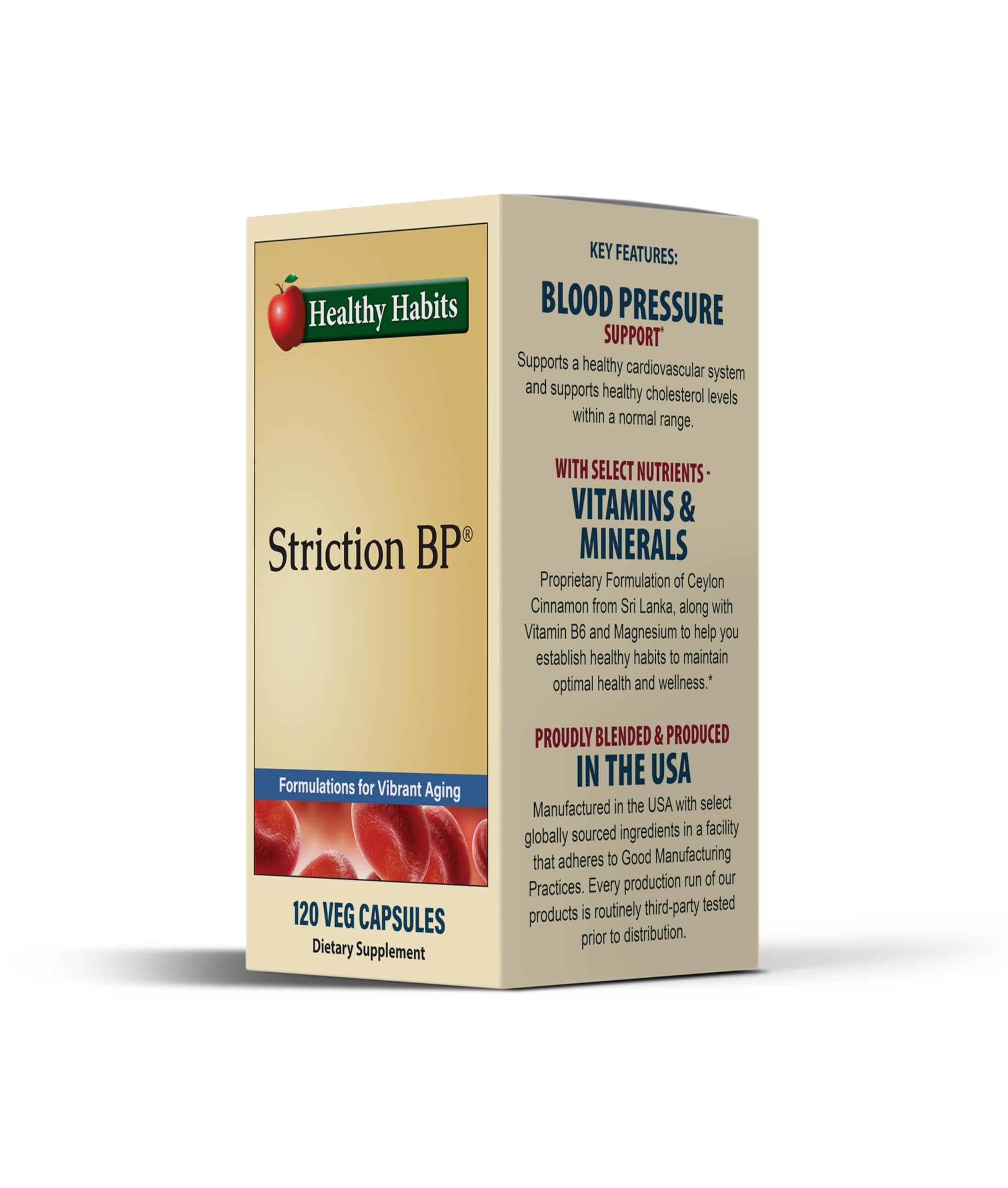 Packaging information highlighting USA-made production and third-party testing