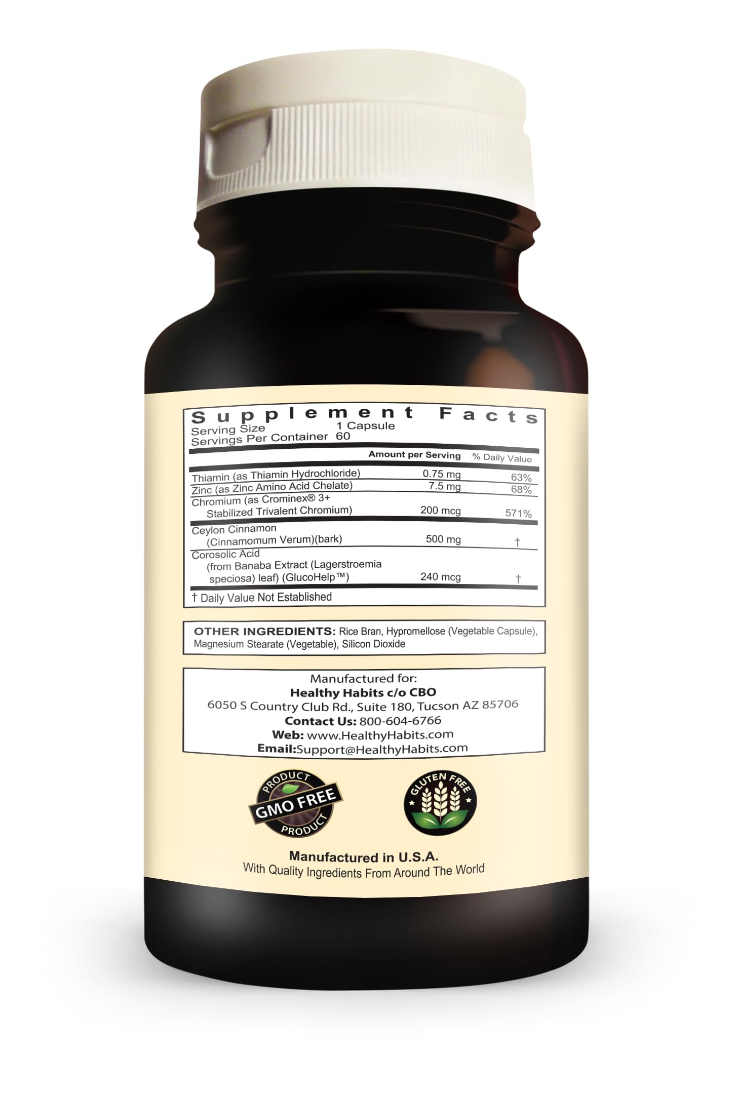Crominex 3+ chromium ingredient highlighted for StrictionD