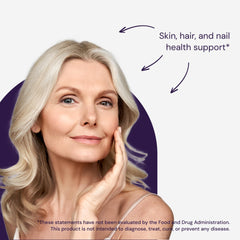 Non-GMO and gluten-free label on Healthy Origins Biotin 10,000 mcg