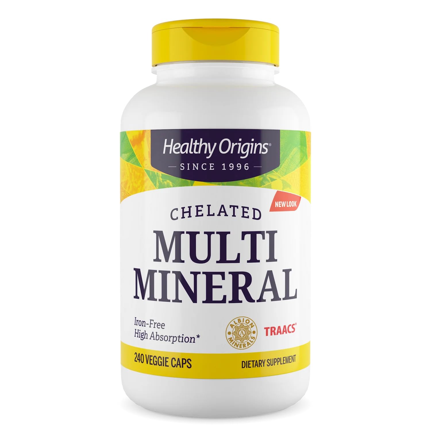 Healthy Origins Chelated Multi Mineral bottle front with 240 veggie caps