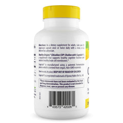 Nutrition label and dosage information on Cognizin bottle