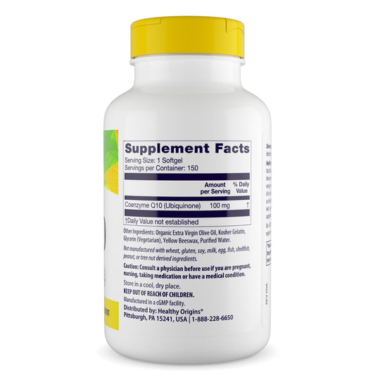CoQ10 100 mg softgels close-up