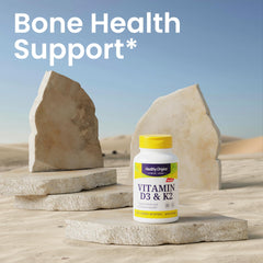 3rd-party testing badge on Healthy Origins vitamin D3 and K2 packaging